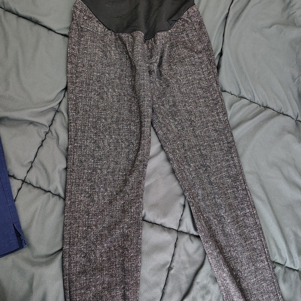 Liverpool Charcoal and Black Straight Leg Pants